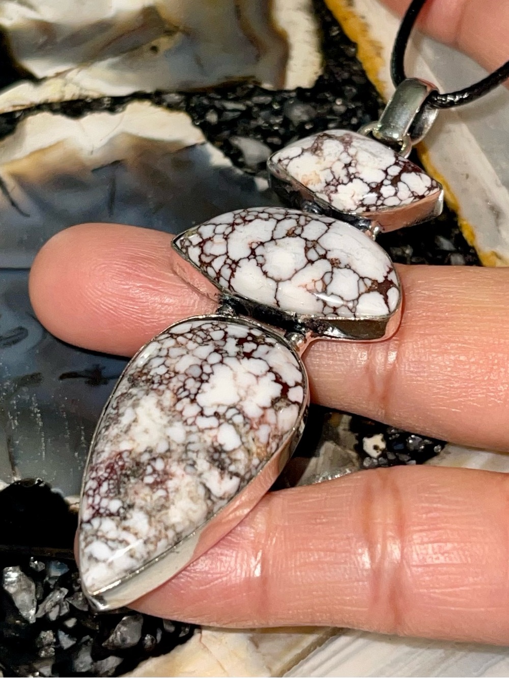 Jumbo Wild Horse Jasper Magnesite Pendant 3 1/4”